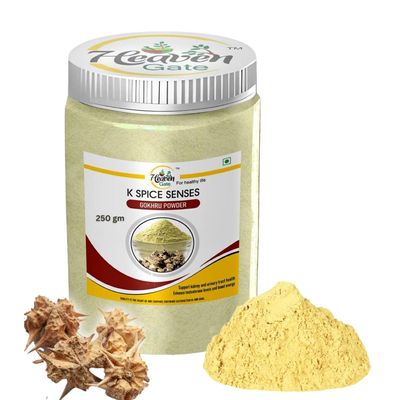 HEAVEN GATE Gokhru (250 GM) (Tribulus Terrestris) Powder -, Non-GMO, No Additives or Preservatives - Palleru/Nerunjil Herbal Supplement