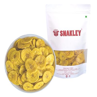 SNAKLEY Banana Chips 200g Kerala Crunchy Crispy Snacks in Fresh Coconut Oil