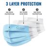 C-Cure Tie On Certified 3 Ply Face Mask For Men And Women Non Woven Face Mask For Pollution Protection (Pack Of 200, Blue) view 4