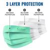C-Cure Disposable Tie On Face Mask with Nose Clip | 3 Ply Medical Face Mask with Meltblown filter Layer | ISO & CE Certified Disposable Safety Masks for Hospital Staff (100, Green) view 3
