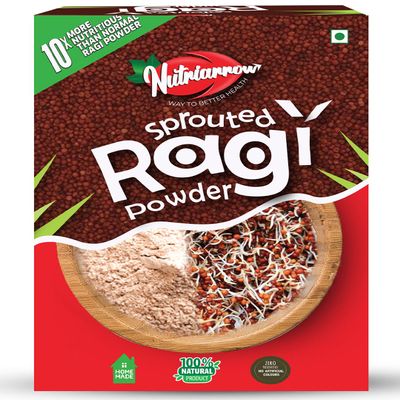 Nutriarrow Sprouted RagiFlour (Finger Millet) 500g | 10X More Nutritious | Rich in Calcium & Iron | Gluten-Free Superfood for Healthy Diet | Nachani Satva | Ragi Malt |Ragi Atta | Nachni Flour | Kelvaragu Maavu| Kezhvaragu | Mandua | Taidalu | Nagli