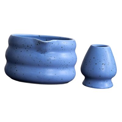 ATORSE Matcha Whisk Set Accessories Craft Tea Ceremony Matcha Bowl and Whisk Holder Blue|Home & Garden | Food & Beverages | Tea