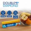 DOUBLE DIAMOND Food Grade Cling Film - 100 Meter Roll | Premium Quality, BPA-Free, Versatile Kitchen Wrap for Food Storage, Freezer Safe, Ideal for Fruits, Vegetables, and Leftovers view 2