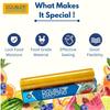 DOUBLE DIAMOND Food Grade Cling Film - 100 Meter Roll | Premium Quality, BPA-Free, Versatile Kitchen Wrap for Food Storage, Freezer Safe, Ideal for Fruits, Vegetables, and Leftovers view 4