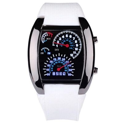 FENSIR Men's LED Aviation Watch - Square Fan-Shaped Instrument Panel Design, Lightweight, Waterproof, and Stylish Pilot-Inspired Watch