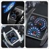 FENSIR Men's LED Aviation Watch - Square Fan-Shaped Instrument Panel Design, Lightweight, Waterproof, and Stylish Pilot-Inspired Watch view 3
