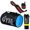 Combo Set of Gym Bag with Wrist Support Band and Shaker Bottle for Men & Women Shaker for Protein Shaker Bottle Wrist Wrap Support Weightlifting 700ML Shaker 100% Leak Proof (Yellow) view 1