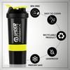 Combo Set of Gym Bag with Wrist Support Band and Shaker Bottle for Men & Women Shaker for Protein Shaker Bottle Wrist Wrap Support Weightlifting 700ML Shaker 100% Leak Proof (Yellow) view 2