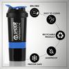 Combo Set of Gym Bag with Wrist Support Band and Shaker Bottle for Men & Women Shaker for Protein Shaker Bottle Wrist Wrap Support Weightlifting 700ML Shaker 100% Leak Proof (Blue) view 2