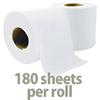 FREAX Toilet Tissue Rolls For 2 PLY Soft & Highly Absorbent 180 Pulls Per Roll 100% Natural Virgin Fibre Roll (Pack of 6, 180 Pulls) view 3