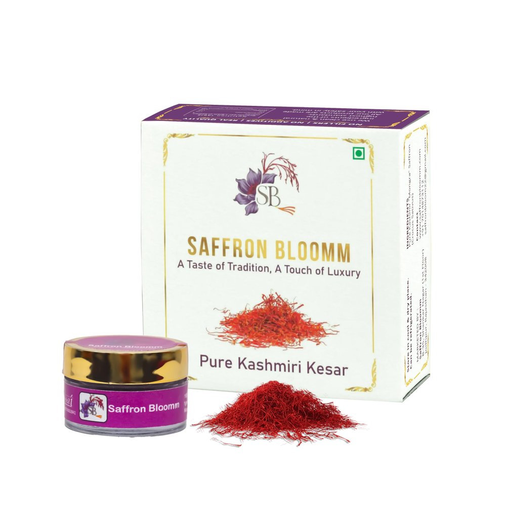 Saffron Bloomm Pure Mongra Saffron - Original Keshar Kesar Saffron - Kumkuma Puvvu - Perfect for Pooja Rituals & Enhancing Food Aroma - Grade A+++ Natural Spice - 100% Pure - 5g Pack Size