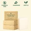 FROMVEDAS Natural Washing Laundry Soap Bar | Tough on Cuffs & Collars Stain Removal | Baby-Safe, Chemical-Free, Eco-Friendly, Biodegradable Coconut Oil - 120gm x (Pack of 3) view 4