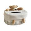 BNFCotton Rope Facial Tissues Box Cover Decorative for Coffee Table 8.2x6x4inch Bear Black Line|Home & Garden | Bath | Tissue Box Covers|1 Tissue Box Holder view 3