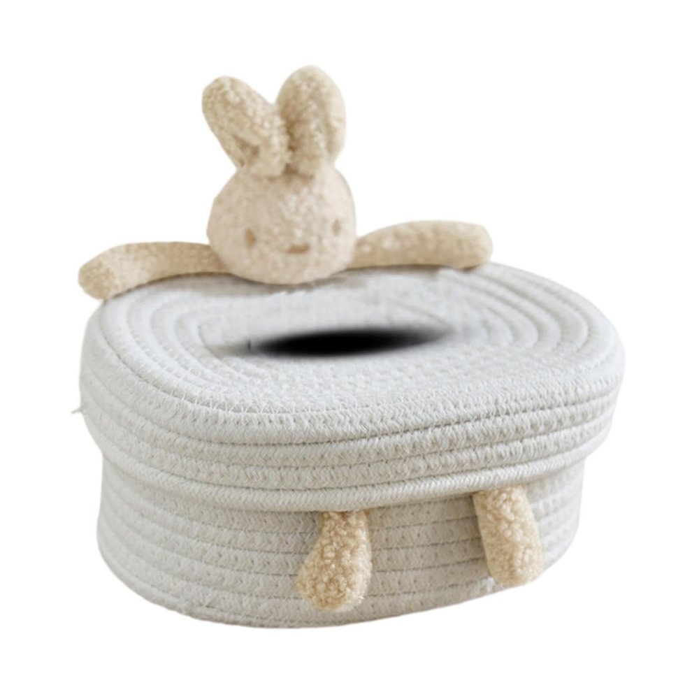 BNFCotton Rope Facial Tissues Box Cover Decorative for Coffee Table 8.2x6x4inch Rabbit|Home & Garden | Bath | Tissue Box Covers|1 Tissue Box Holder