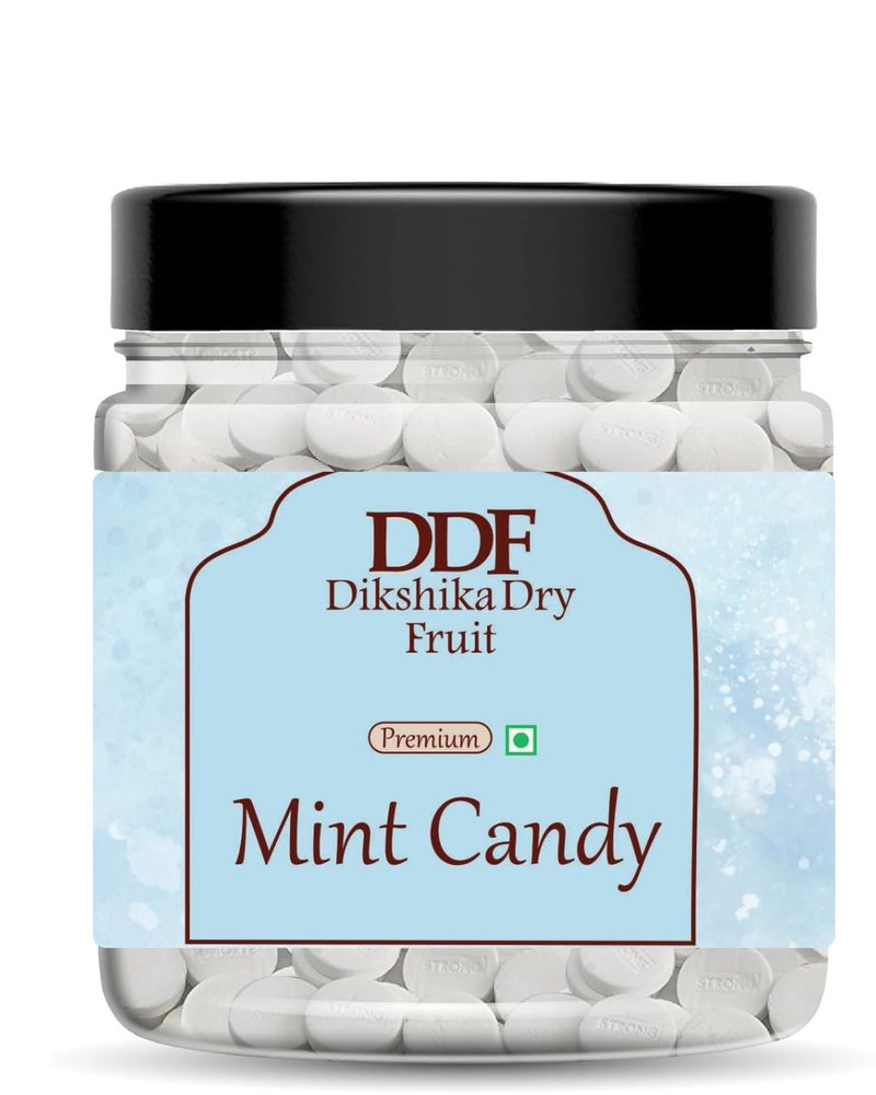 Dikshika Dry Fruits Mint Candy/Peppermint Candies - 250 gm| Old (Vintage) Style Sugar Boiled Candy | Mint Candies For Kids | Mouth Freshner Candy | Jar Pack