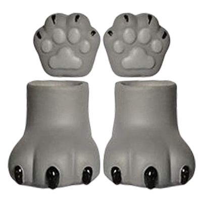 THE STYLE SUTRA 1Pairs BJD Doll Cat Hands and Feets Body Accessories for Ob11 Action Figures Gray |Dolls|Clothes & Accessories|Modern