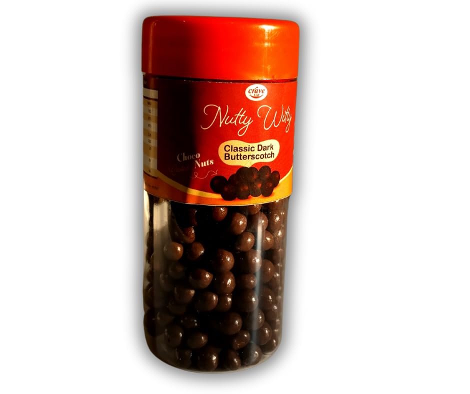 Crave Eat Classic Dark Choco Coated Panned Nut Butterscotch | Dragee |120 gm (Classic Dark)