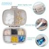 8 Compartments Pill Medicine Organizer Storage Box -Moisture Proof, Made of Food Grade Cereal Fiber, BPA free Wheat Straw Material, Ideal for Travel, Pocket, Purse, Daily Pill Case, Portable Medicine Vitamin Holder Container - 1 Pc Multiple Colours view 2