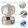 8 Compartments Pill Medicine Organizer Storage Box -Moisture Proof, Made of Food Grade Cereal Fiber, BPA free Wheat Straw Material, Ideal for Travel, Pocket, Purse, Daily Pill Case, Portable Medicine Vitamin Holder Container - 1 Pc Multiple Colours view 2