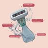 Be Me Reusable Female Mini Body Razor | Compact & Precise Shaving | 5-Coated Blades | Portable & Travel-Friendly | Smooth & Quick Hair Removal for Women - Green view 2