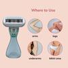 Be Me Reusable Female Mini Body Razor | Compact & Precise Shaving | 5-Coated Blades | Portable & Travel-Friendly | Smooth & Quick Hair Removal for Women - Green view 4