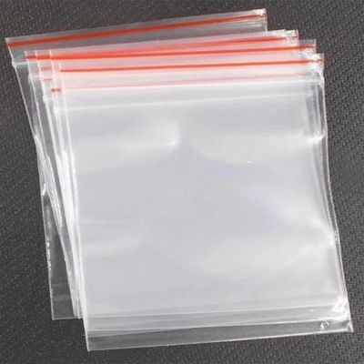 PURECRATE Zip Lock Pouch Reusable Transparent Plastic Bags, Strong Zip Lock Storage Pouches and Durable Side Press Seal Pack of 50 PCS (4 * 5 Inch)