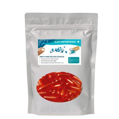 Ajay Enterprises Gelatin Empty Capsules SIZE 0 (500 MG) (PACK OF 1000) (METALLIC ORANGE, SIZE 0 (500 MG))