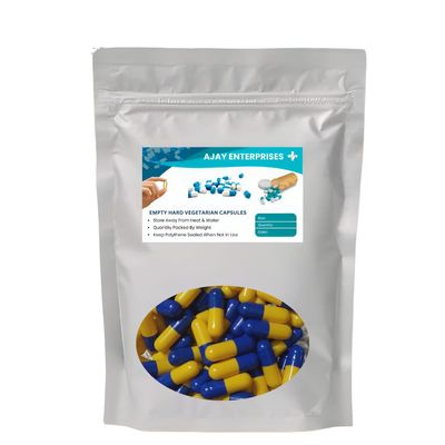 Ajay Enterprises Empty Gelatin Capsules (PACK OF 1000) (Yellow-Blue, SIZE 0 (500 MG))