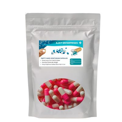 Ajay Enterprises Empty Vegetarian Capsules(PACK OF 1000) (PINK WHITE, SIZE 0 (500 MG))