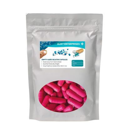 Ajay Enterprises Empty Gelatin Capsules, SIZE 2 (250 MG) (PACK OF 1000) (PINK, SIZE 2 (250 MG))