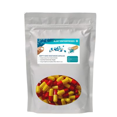Ajay Enterprises Empty Gelatin Capsules SIZE 0 (500 MG) (PACK OF 1000) (RED YELLOW, SIZE 0 (500 MG))