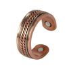 FIZZOQI Hand-Woven Copper Magnetic Ring | Adjustable Open Design with 4 Magnets for Men & Women view 1