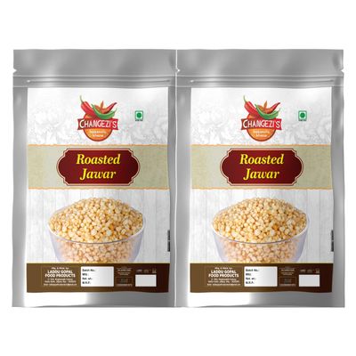 CHANGEZI'S bawarchi khana-Holi Festive Selection roasted jowar-Special Salted Jowar Puffs Gluten Free, Palm Oil Free, Baked Not Fried|Jowar KURMURA MURMURA -1Kg*2Pack With Free Holi water balloons