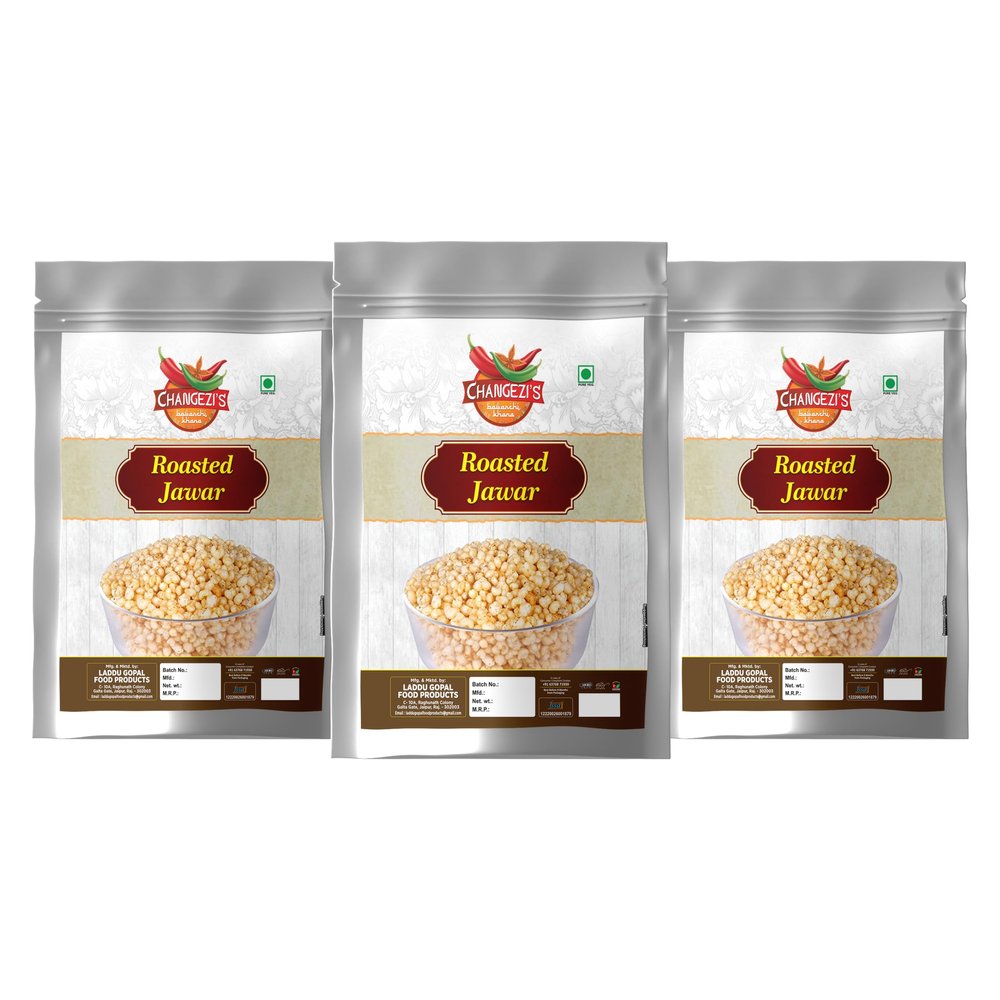 CHANGEZI'S bawarchi khana-Holi Festive Selection Healthy Diet Snack-Jowar KURMURA MURMURA |Sorghum Jowar Jawar Puff Kurmura Kurmure Murmura Murmure -900g*3Pack With Free Holi water balloons