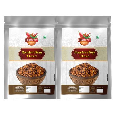 CHANGEZI'S bawarchi khana-Holi Festive Selection masala chana Diabetic Snack-Roasted Hing Jeera Flavoured Chana Desi Chana|Roasted Plain Hing Chana-850g*2Pack With Free Holi water balloons
