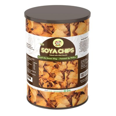 Spiced Soya Chips | Wholesome & Crunchy Snack | Made with 100% Natural Produce | Gluten-Free & Preservative-Free | High Fiber | Made with cold-pressed Sunflower oil | 150grms