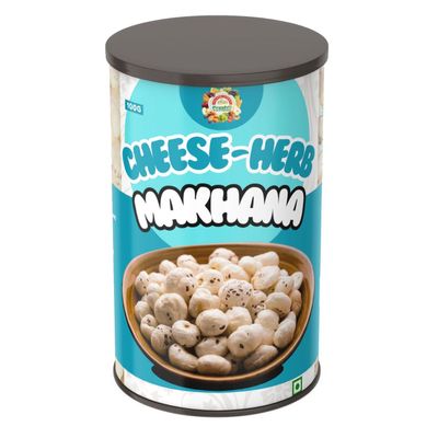 Cheese and Herb Makhana | Healthy Snacks | Gluten Free | MSG Free | Antioxidant | Rich Calcium | Zero Trans Fat | Zero cholesterol (Cheese and Herb) - 100grm