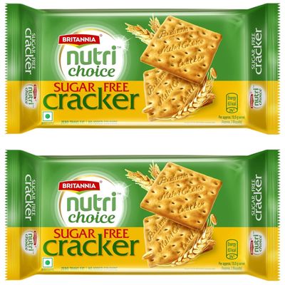 Britannia Nutri Choice Sugar Free Cream Cracker, 300Gm X 2 Pc Combo Pack