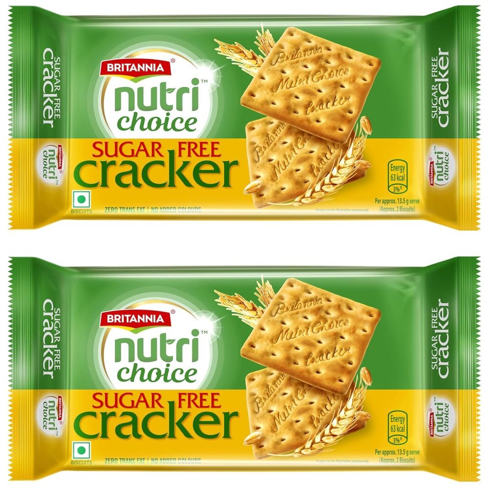 Britannia Nutri Choice Sugar Free Cream Cracker, 300Gm X 2 Pc Combo Pack