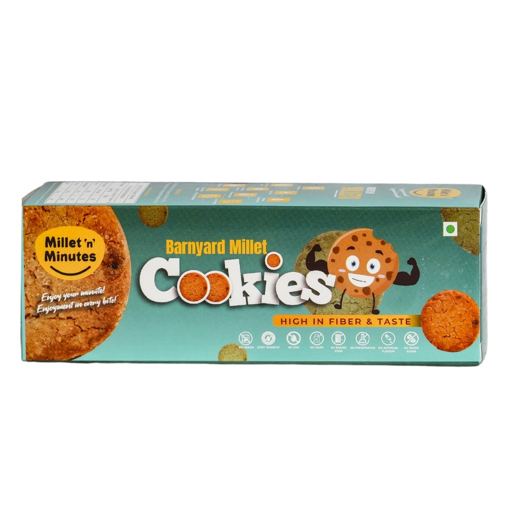 Millet 'n' Minutes Millet Cookies Baking-fresh Delicious Flavor | Gifts Hamper For Friends And Family 100GM (Pack of 2, Banyard Millet)