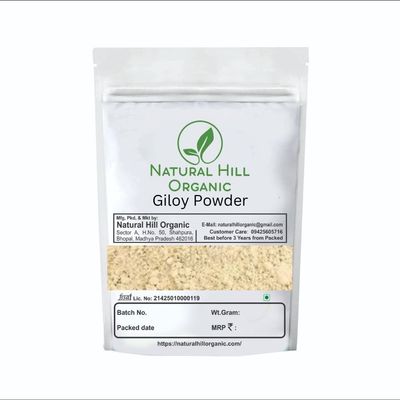 Natural Hill Organic Giloy Powder-50g-Herbal Supplement for Daily Vitality & Body Balance-FSSAI Certified-Natural-No Preservatives- 