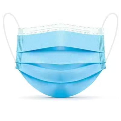 GRAPE 3PLY Melt-Blown Fabric Disposable Face Mask with Nose Clip (BLUE, 500 PCS)