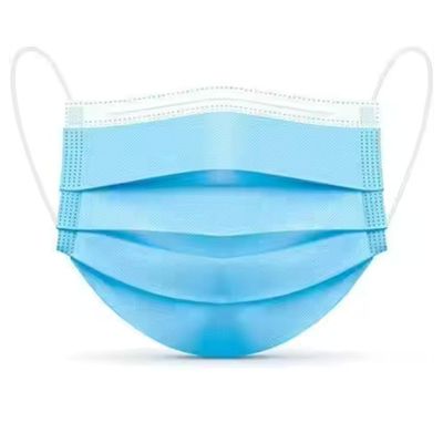 GRAPE Melt Blown - SMMS Fabric 3 Ply Disposable Face Mask with Nose Clip (Pack of 50,100,200,500) for Unisex (BLUE, 500 PCS)