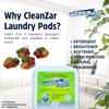 CleanZar Laundry Detergent Pods, All-in-One Wash with Multiple Surfactants and Enzymes, PVA Jumbo Pods view 2