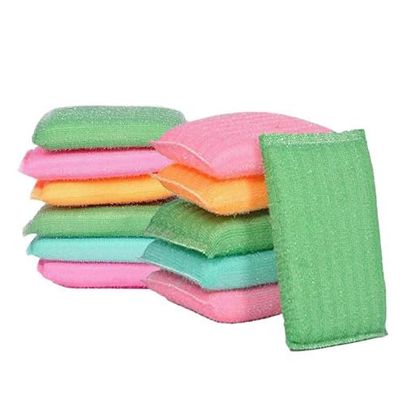 HZ HUZOYA 12Pcs Multi-Purpose Plastic Sponge Juna Foam for Kitchen Utensil Scrubber Pad,Bartan ka Juna,Scratch Proof Juna for Dish Wash,Bathroom and Toilet Cleaning,Car & Bike