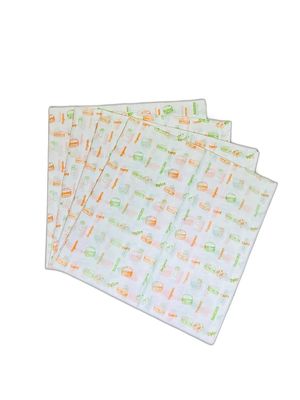 Baekence Parchment Paper/Butter Paper Sheets - Pack of 100 Sheets Grease Proof Butter Paper for Kitchen, Cake & Cookie, Wrapping Roti/Food, Grilling, Frying, Air Fryer,Mix Colors Printed, 10" x 10"