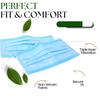 GREEN CARE HEALTH 3-Ply 100 Disposable Face Mask (Pack of 100 Pcs) with Reusable Travel Pouch Surgical, Non-Woven, Medical, Breathable, Nose Clip, Blue, Unisex, for Daily Use view 2