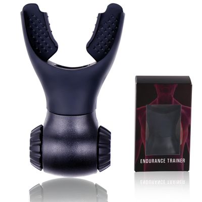 Portable Muscle Trainer Exercise Device with Adjustable Settings Resistance Trainer to Improve Breathing Capacity Enhance Muscle Training Strength