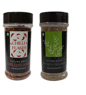 FUTURE GOLD Combo Of CHILLI FLAKES 70GM & OREGANO 60GM