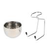 CALANDIS Stainless Steel Shaving Brush Razors Stand Holder Shaving Mug Soap Bowl Set | Shaving Brushes & Mugs | Shaving & Hair Removal view 3